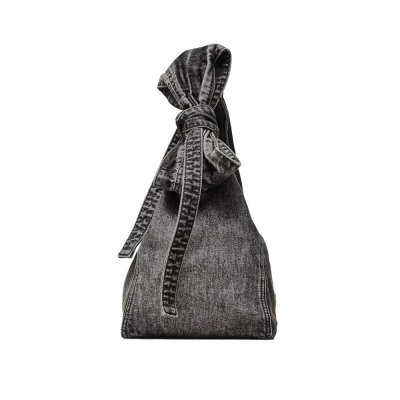 THE BOW DENIM SACK BAG